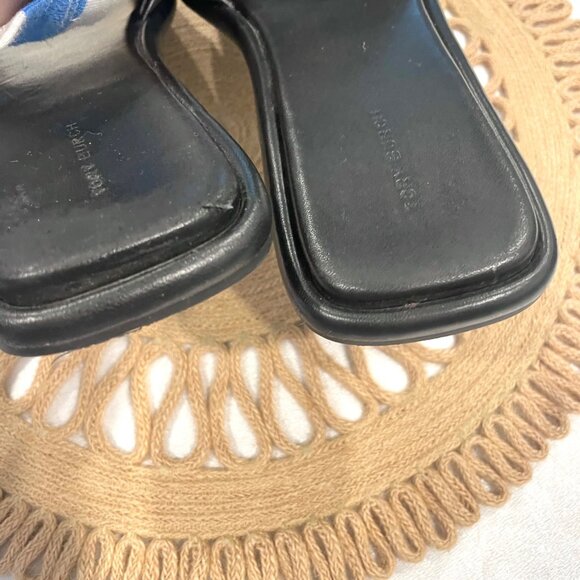 Tory Burch Double T Sport Slide Perfect Black Gold Leather Size 11 - Picture 7 of 12